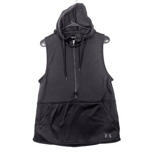 Under Armour Sleeveless Hoodie Womens Small ColdGear Loose Fit